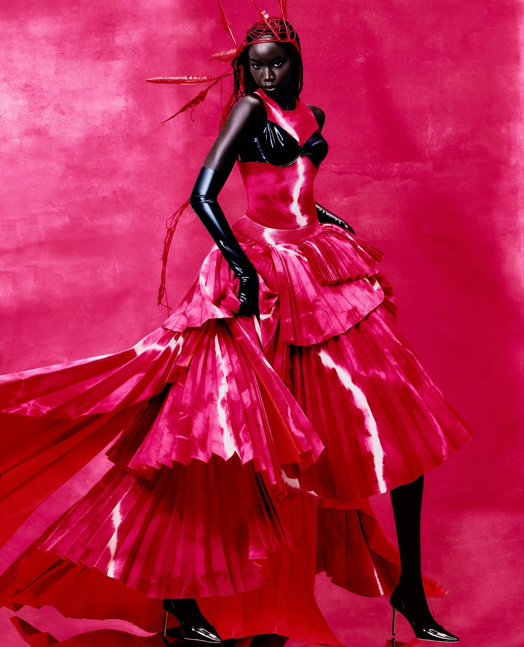 Anok on Prada Sp 2018 1st Black Woman Show Open in 20 Yrs Anne